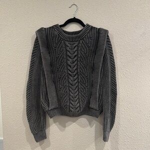 Evereve Gray Cable Knit Women's Sweater